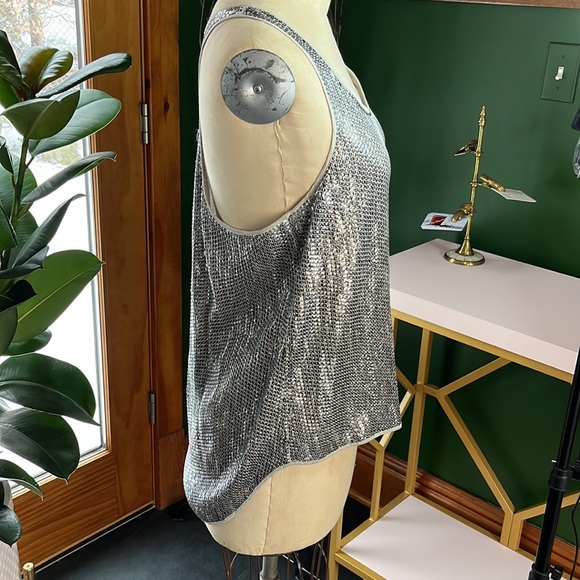 Bcbg silk and sequin racer back tank. This is the one you’ve been looking for. - Picture 3 of 5